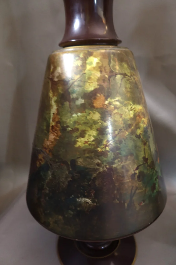 Paire de très grands vases Creil et Montereau "Lebeuf Milliet" (1840-1876)