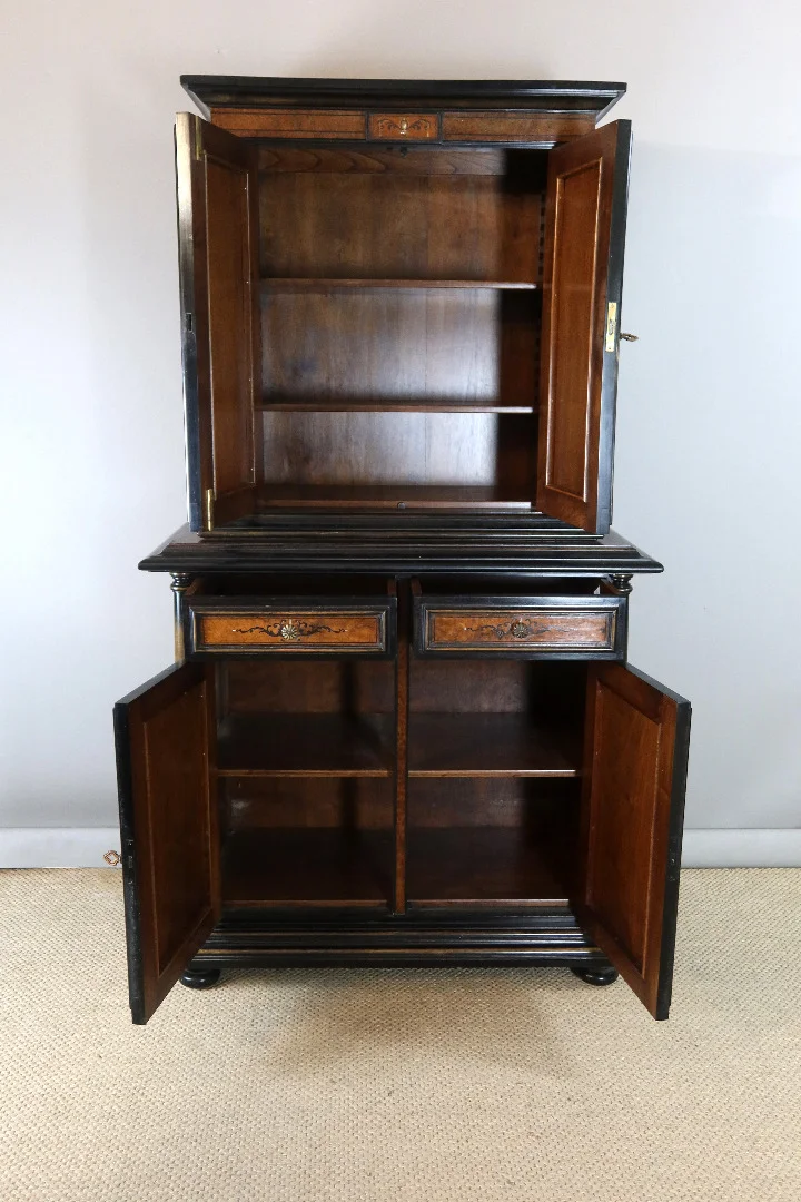 Buffet deux corps marqueté fin XIXème