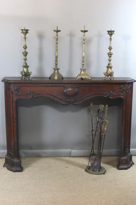 Cheminée en chêne XIX