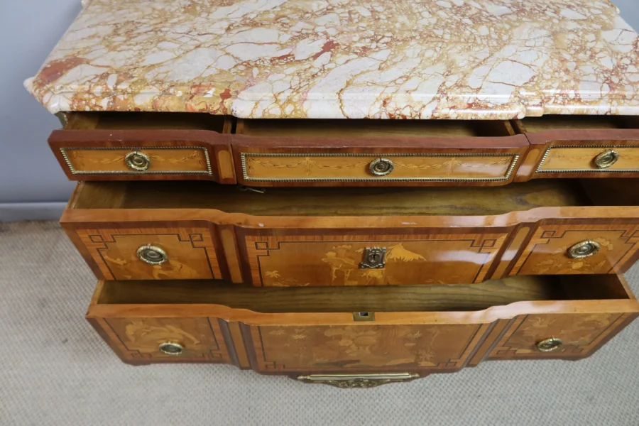 Commode Transition en marqueterie XXème