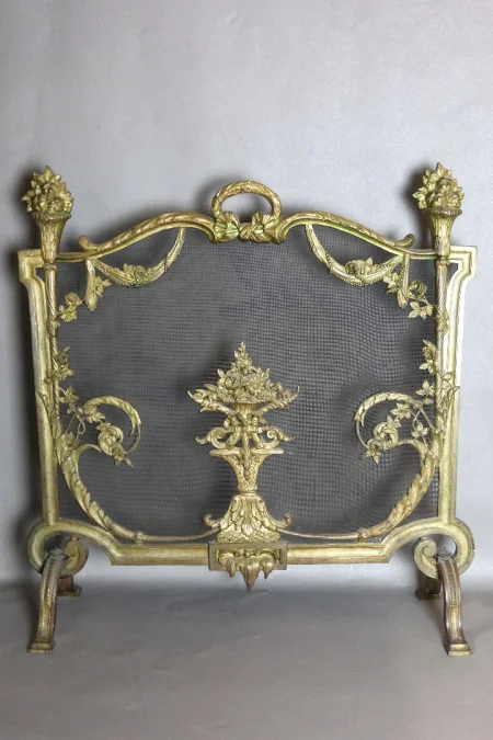 Devant de feu en bronze doré XIXème siècle