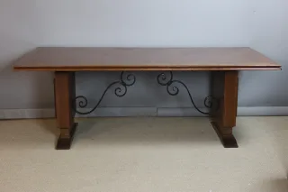 Grande table en chêne Art Déco