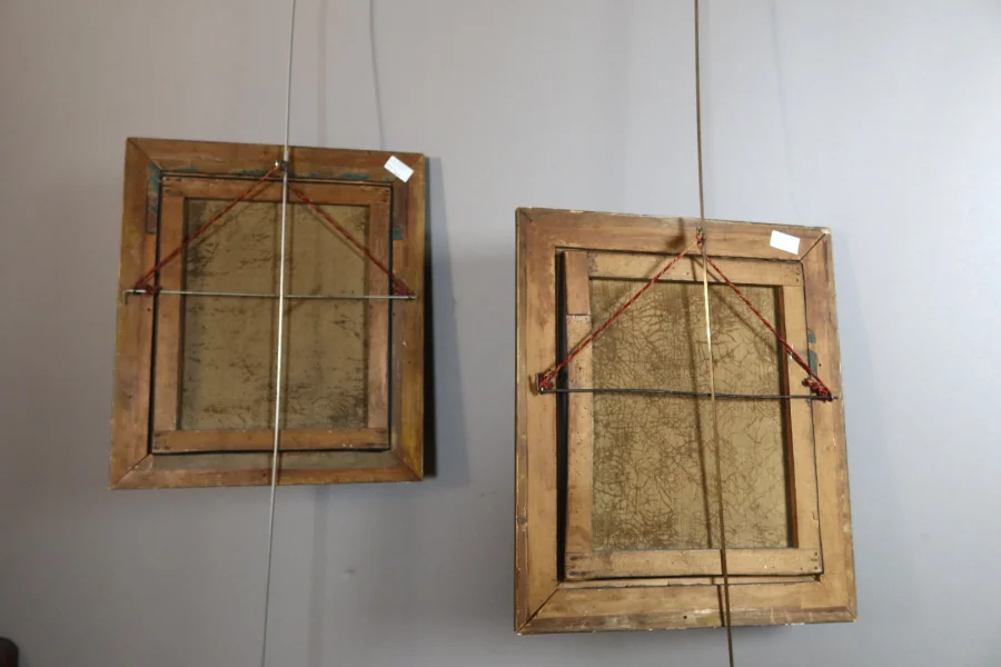 PAIR OF PAINTINGS signed A LEONARD