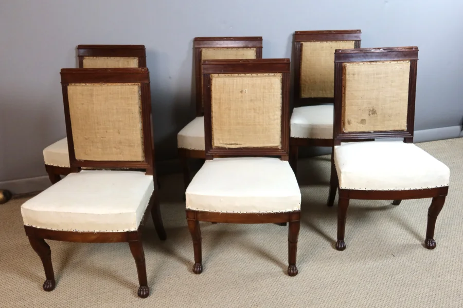 Suite de six chaises Empire
