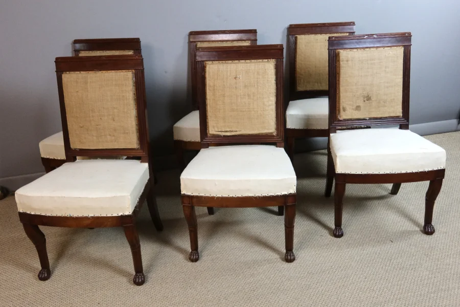 Suite de six chaises Empire