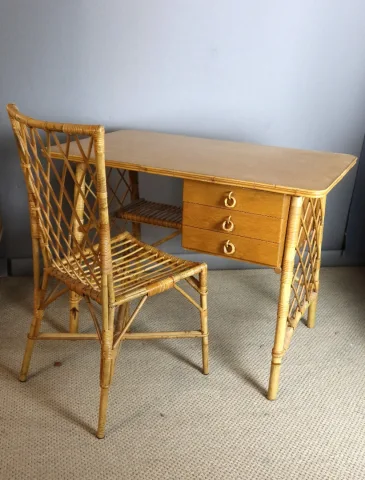 Chambre à coucher en rotin 5 pièces
