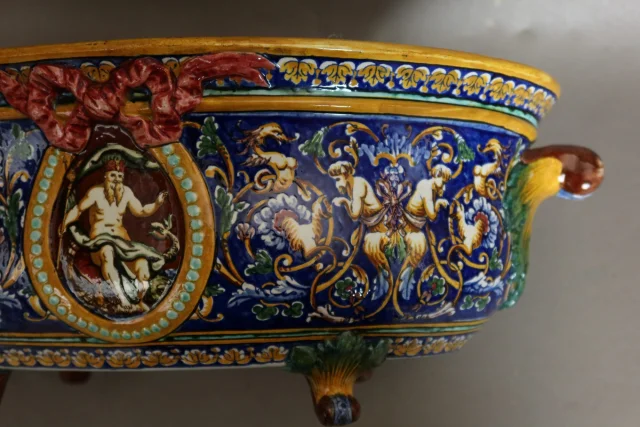 Jardinière en faience de GIEN — Excellent état