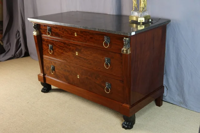 Commode Empire en acajou — Restauré