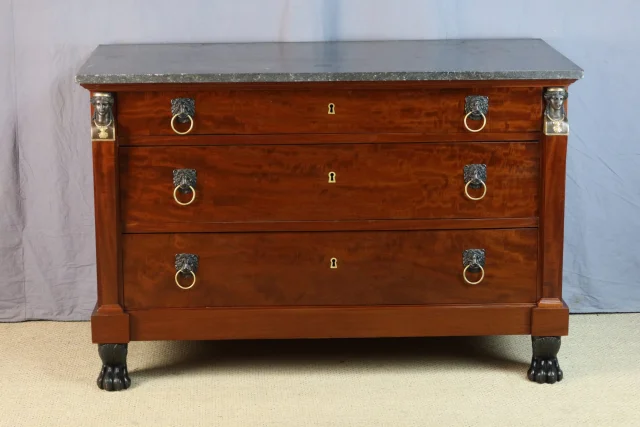 Commode Empire en acajou — Restauré