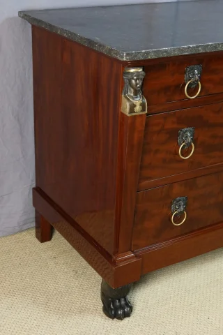 Commode Empire en acajou — Restauré