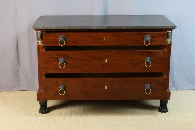 Commode Empire en acajou — Restauré