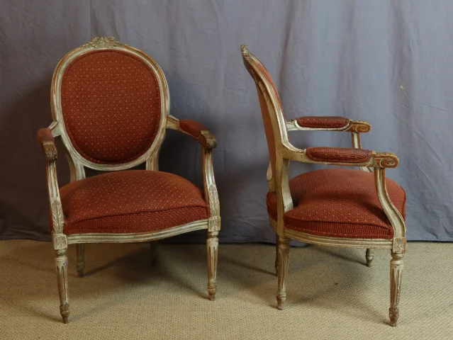 Paar Louis XVI fauteuils — Goede staat