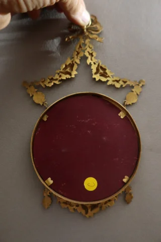 Marco para foto en bronce dorado, época Napoléon III — Excelente estado