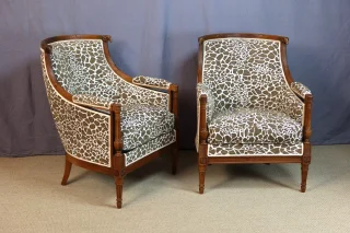 Paire de bergères XIXème siècle