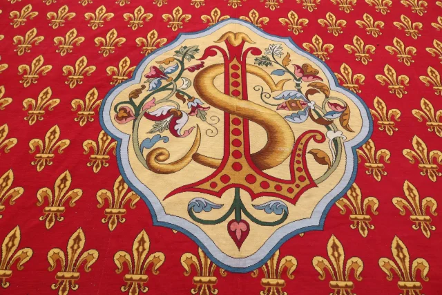PETIT-POINT-TEPPICH — Sehr guter Zustand