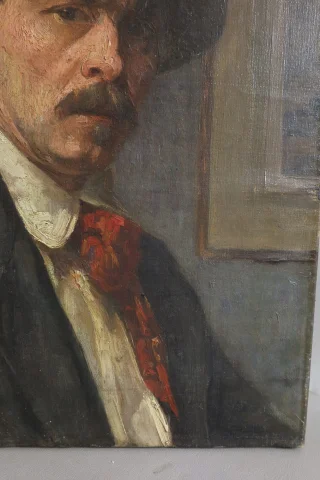 Zelfportret schilderij, 19e eeuw — Zeer goede staat
