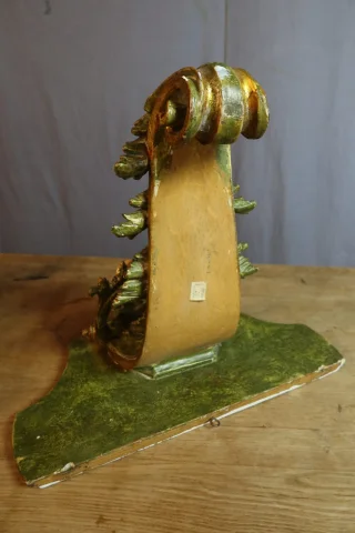 Pair of painted and gilt wood consoles, 20th century — Very good condition