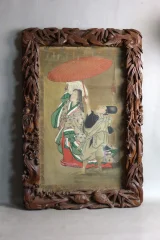 大型彫刻フレームとアジアの絵画