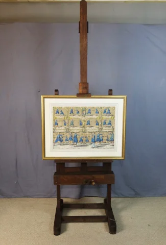 Cavalletto da pittore in rovere, XIX secolo — Ottimo stato