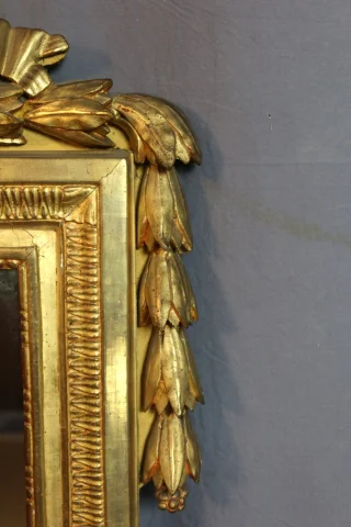 Grande specchio in legno dorato Luigi XVI — Ottimo stato
