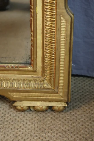 Grande specchio in legno dorato Luigi XVI — Ottimo stato