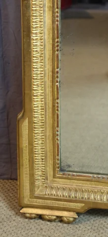 Grande specchio in legno dorato Luigi XVI — Ottimo stato