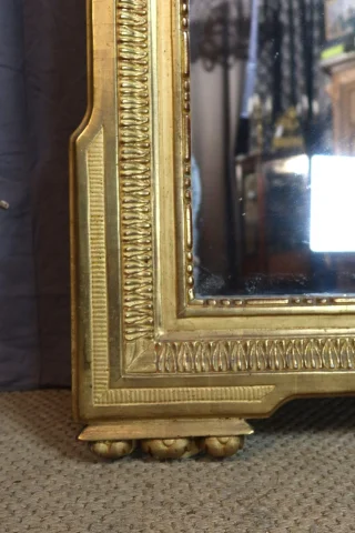 Grande specchio in legno dorato Luigi XVI — Ottimo stato