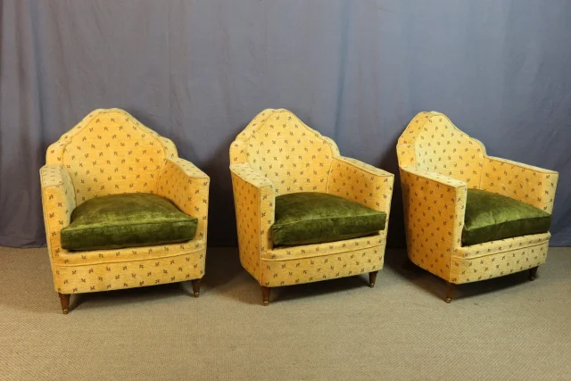 Dreiteilige Vintage-Sessel-Suite — Sehr guter Zustand