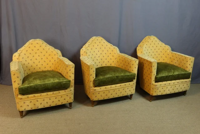 Dreiteilige Vintage-Sessel-Suite — Sehr guter Zustand