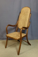 Gevlochten fauteuil in de geest van Thonet