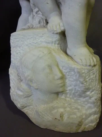 Sculpture en marbre angelots signée Léonetti