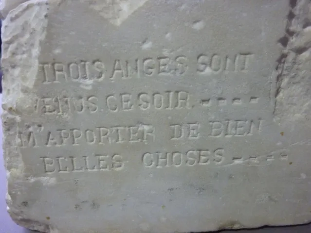 Sculpture en marbre angelots signée Léonetti