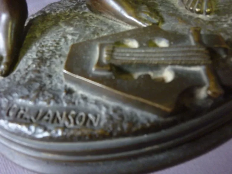 BRONZE GROUP SIGNED CH. JANSON