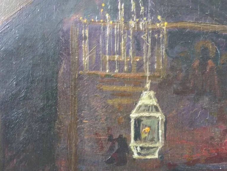 ACEITE EN LIENZO POR LOUIS GUSTAVE CAMBIER (1874-1949)