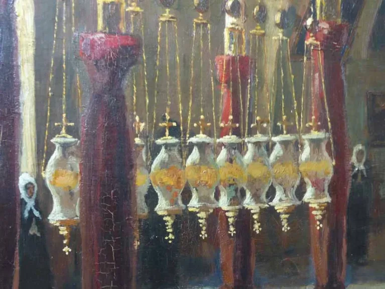 ACEITE EN LIENZO POR LOUIS GUSTAVE CAMBIER (1874-1949)