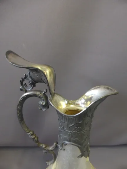 SILBERPLATTE UND GLAS EWER