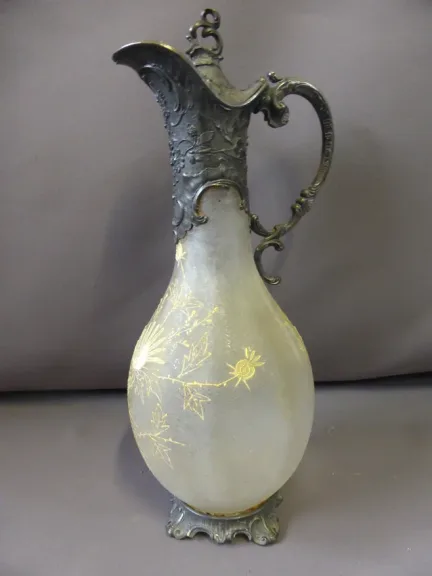 SILBERPLATTE UND GLAS EWER