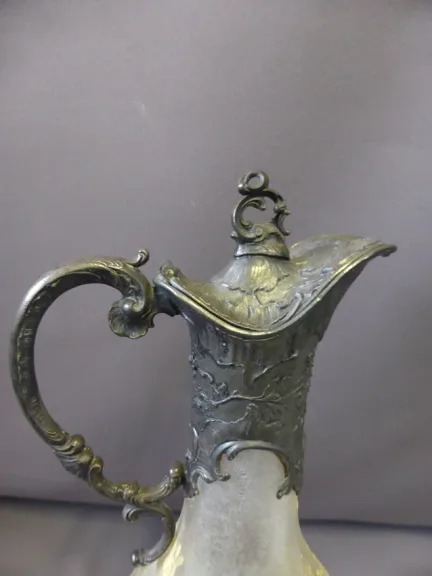 SILBERPLATTE UND GLAS EWER