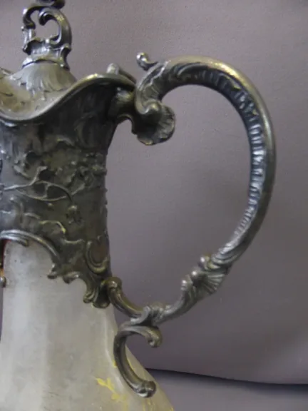 SILBERPLATTE UND GLAS EWER
