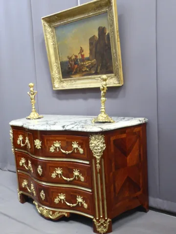 Commode en marqueterie style Régence