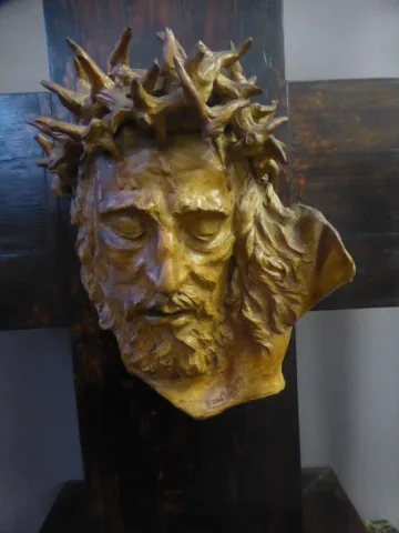 Tête de Christ signée Albert Figay ( 1907-2004 )