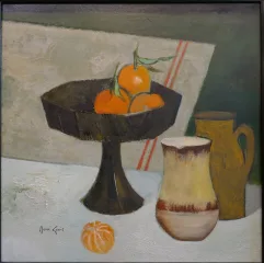 René GENIS (1922-2004)  "Still life with mandarins"