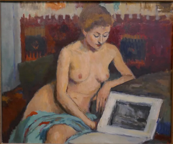 Charles Emmanuel JODELET (1883-1973) "Naked reading"