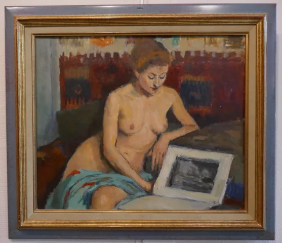 Charles Emmanuel JODELET (1883-1973)" Nu à la lecture"