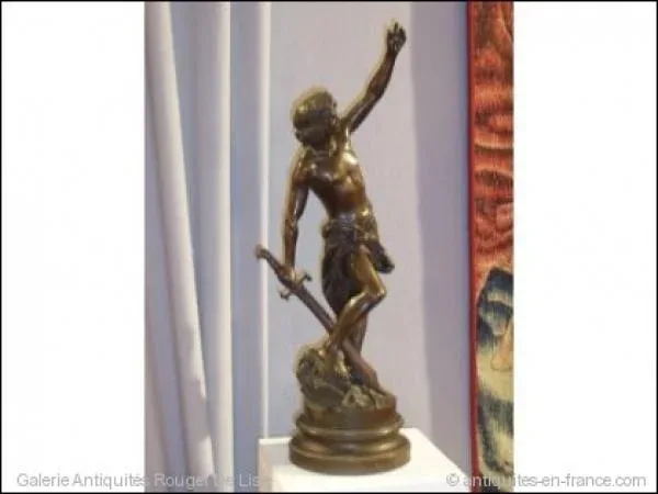 "David et Goliath" de Louis Gossin XIX ème