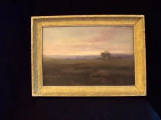 "Landschaft" E Chaumont 20. JH Öl auf Holz