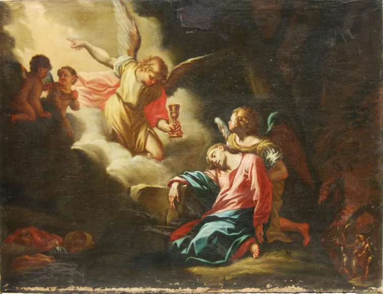 Le Christ au jardin des oliviers d'après Francesco Trevisani (1656 - Rome 1746 )
