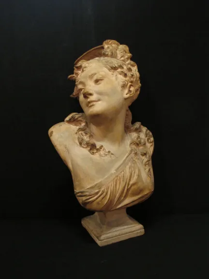 Albert-Ernest Carrier-BELLEUSE (1824 - 1887) "​​The Awakening" Bust terracotta