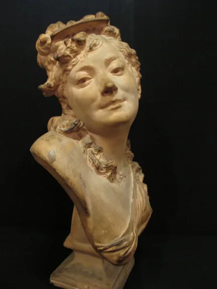Albert-Ernest Carrier-BELLEUSE (1824 - 1887) "​​The Awakening" Bust terracotta