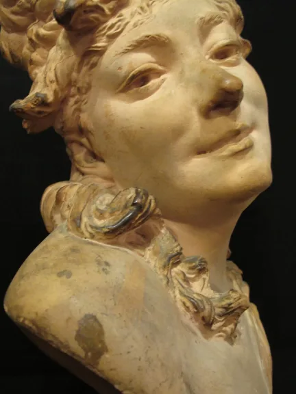 Albert-Ernest Carrier-BELLEUSE (1824 - 1887) "​​The Awakening" Bust terracotta